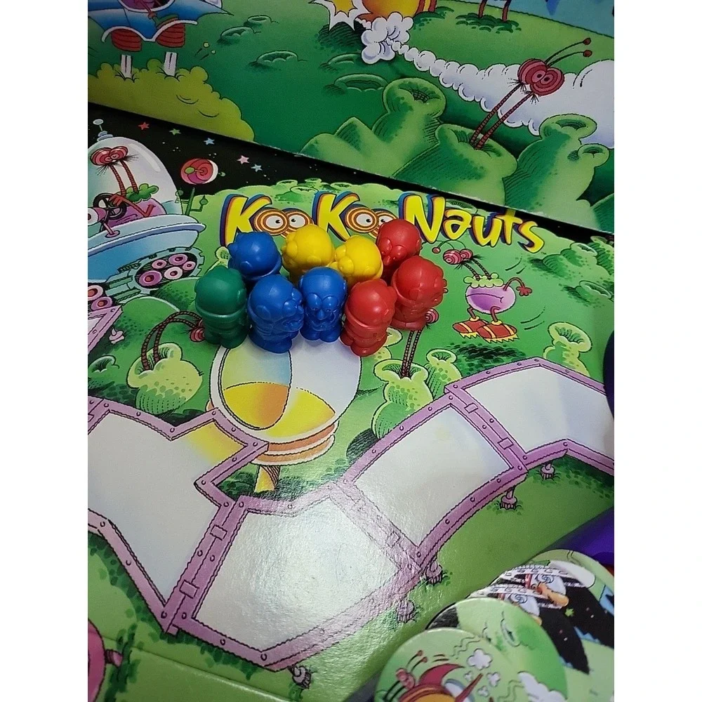 Milton Bradley 1995 KooKooNauts The Silly Space Rescue Game 75% Complete-‎ Rare